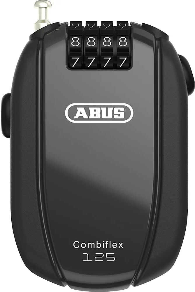 ABUS Cerradura de cable enrollable, con código numérico, UE 12 unid., cable de acero de 1250 mm