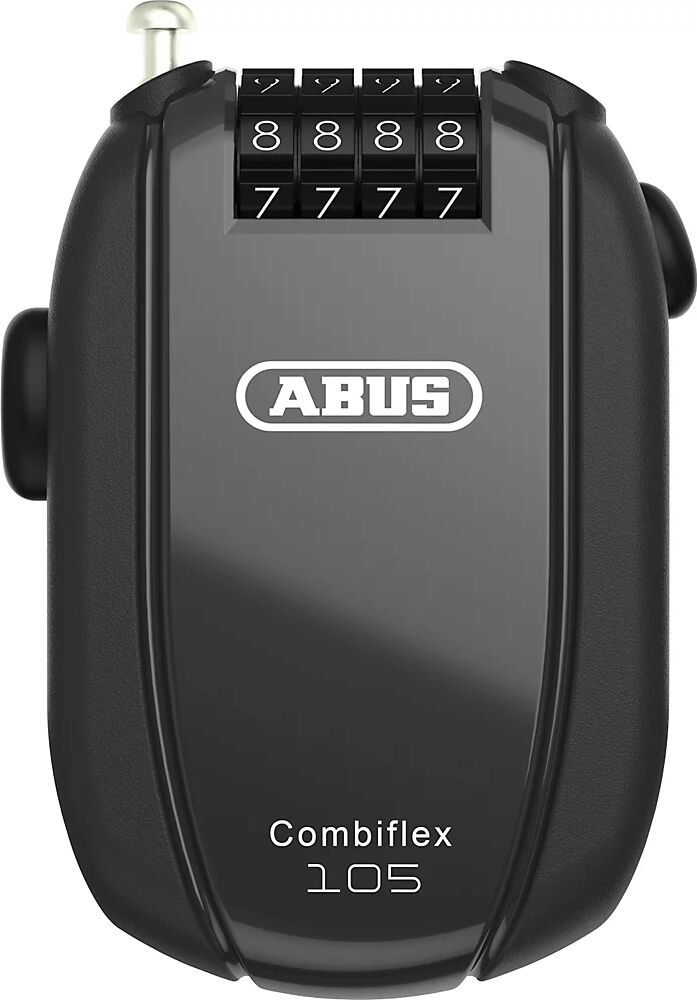 ABUS Cerradura de cable enrollable, con código numérico, UE 12 unid., cable de acero de 1050 mm