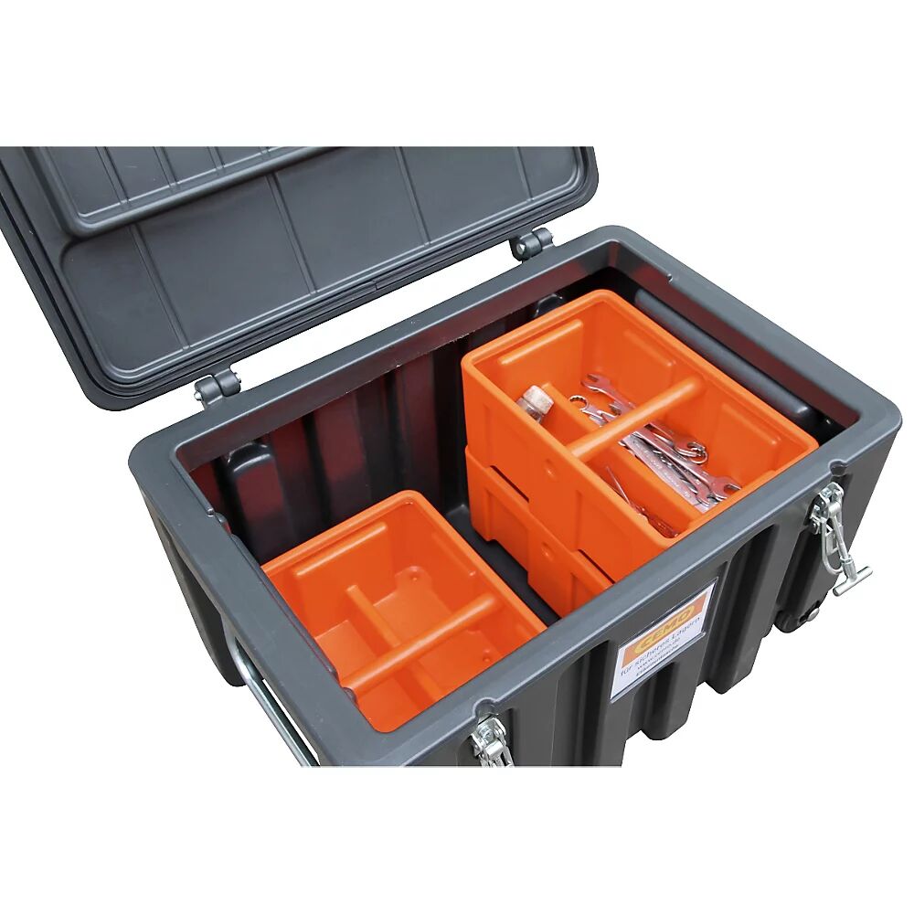 CEMO Cubeta encajable, de polietileno, apilable, para caja de 150 y 250 litros
