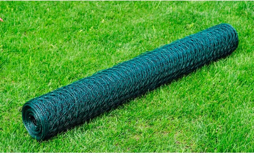 vidaXL Alambrada galvanizada con revestimiento de PVC verde 25x1 m