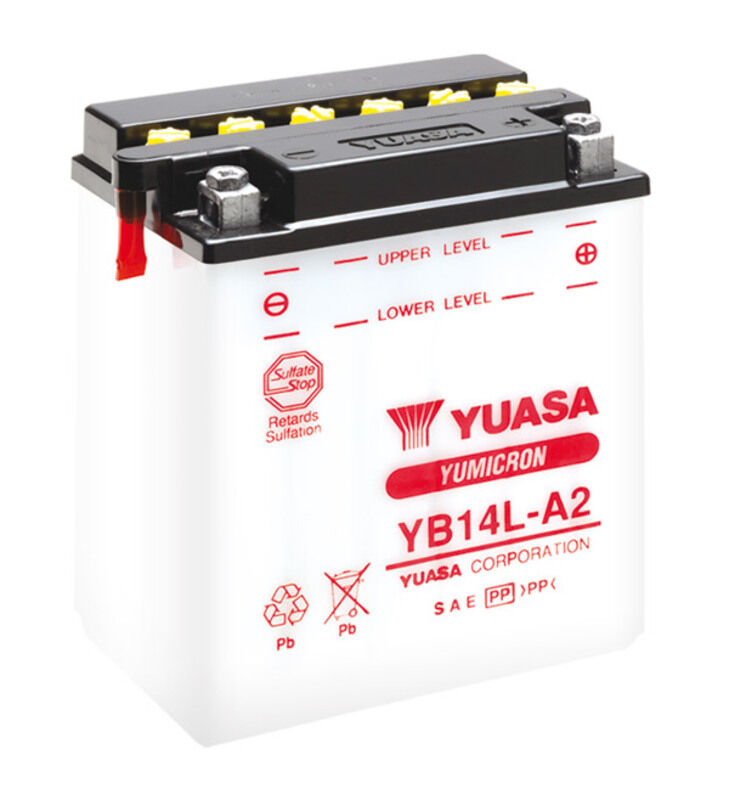 YUASA Batería  Convencional Sin Acid Pack - 12N7-4A Batería sin paquete ácido -  (135 mm)