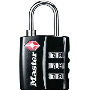 Master Lock 4680EURDBLK 30mm 3 Digit Resettable Combination TSA Luggage Padlock