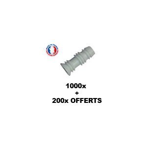 Injecteur / Cheville Blanc ø9.5 mm 1000+200 OFFERTS ! Pour Traitement Bois Injection