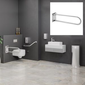 GGM GASTRO - Poignée de maintien pour les toilettes - pliable - inox