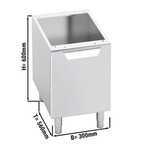 GGM Gastro - Meuble bas - 300mm - 1 porte - Charniere a droite Argent