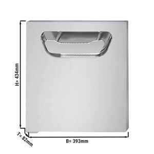 GGM Gastro - Porte encastree - 400mm - Charniere a gauche Argent