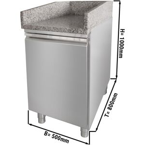 GGM GASTRO - Comptoir de caisse inox & 1 Porte - 0,5 x 0,8 m