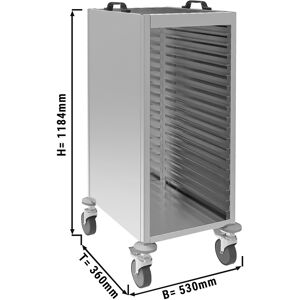 GGM GASTRO - Chariot porte-plateaux inox - pour 18 plateaux de 28 x 40 cm