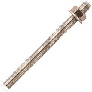 - 10 tiges filetées standard avec écrou, inox A4 - M12 x 220 mm