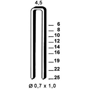 10 000 agrafes galvanisées O-14 - 4,5 x 14 x d. 0,7 x 1 mm - 6O-141 Alsafix - Publicité