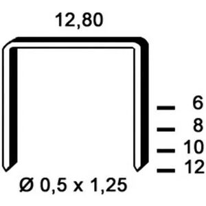 10 000 agrafes galvanisées P-06 - 12,8 x 6 x d. 0,5 x 1,25 mm - 6P-061 Alsafix - Publicité