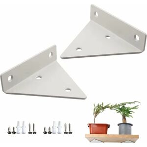 YOZHIQU 2pcs Supports D'éTagèRe Triangulaires Angle à Tablettes Flottantes Equerre Etagere Murale Support DéTagèRe Murale Fixation Invisible Triangle En - Publicité