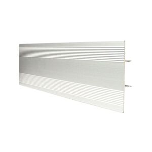 Bandeau alu anodisé argent hauteur 80 mm pour fixation murale - gris argenté