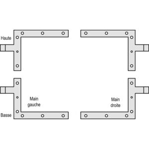 - Gond droit hauteur 350 mm pour paumelles à boule en acier phorétique noir à visser pour volets et portail