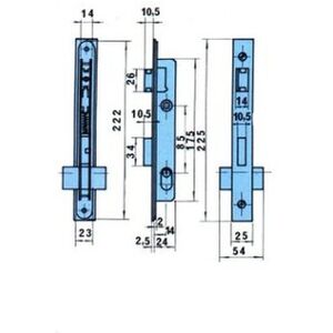 - Cerradura embutir metalica