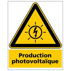 Signaletique.biz France - panneau production photovoltaique (C1502) - Adhésif - 450 x 630 mm - Adhésif - Publicité