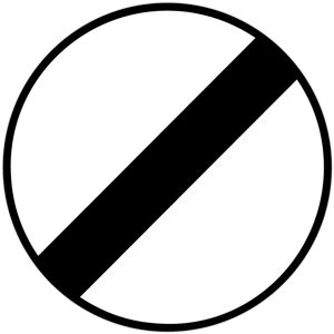 SIGNALETIQUE.BIZ FRANCE Panneaux de signalisation routière provisoires Panneaux de signalisation pas chers en Comacel - Fin d'interdiction - Panneau classique - Fin - Publicité