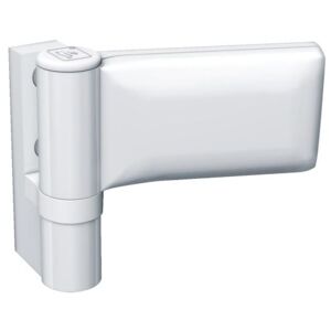 - Paumelle pour porte pvc, type kt-ev Dormant largeur 20 mm recouvrement 18/23 blanc 9016