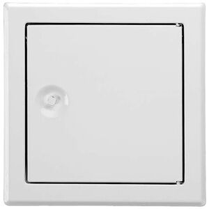 - Porte de révision softline blanche fermeture à 4 pans, acier galva encastrement 200 x 200mm