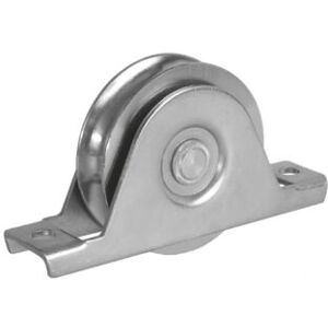 - Roue à support intérieur acier zingué, H.90 x L.155 x P.32 mm