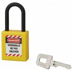 Cadenas de consignation 40mm jaune anse nylon 38mm 1 cle varié - Thirard - Publicité