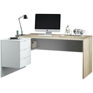 Loungitude Bureau d'angle bicolore L145 x P108 cm