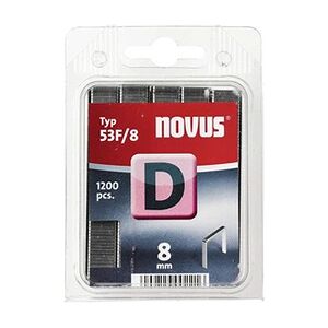 Novus Agrafes à fil plat type D/53 F, à 8 mm de longueur, blister de 1200 agrafes du type 53 F/8 en acier galvanisé - Publicité