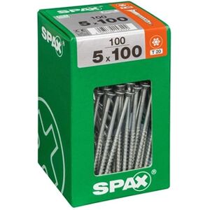 SPAX Lot de 100 vis acier tête fraisée torx, Diam.5 mm x L.100 mm - Publicité