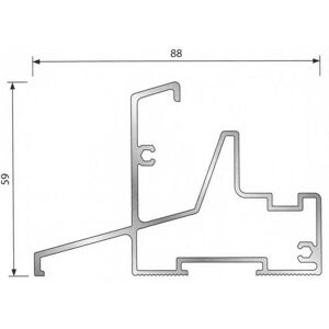 Seuil PB58 JO2 pour porte-fenêtre bois BILCOCQ - 6.03 m - PB58JO2 - Publicité