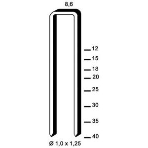 10 000 agrafes galvanisées H-25 - 8,6 x 25 x D. 1 x 1,25 mm - 6H-251 - Alsafix - Publicité