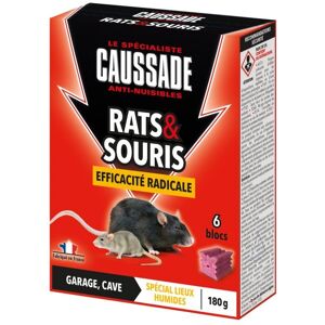 Anti-Nuisible CAUSSADE Blocs Efficacité Radicale Rats & Souris 180g