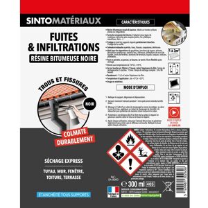 Fuites et Infiltrations SINTO Matériaux Noir 300ml