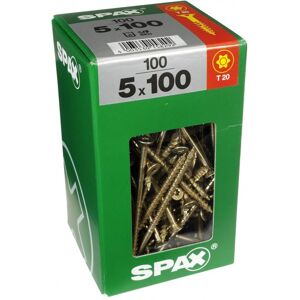 Lot de 100 vis acier t?te fraisée torx SPAX, Diam.5 mm x L.100 mm - Publicité