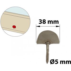 Butée de fermeture à visser inox brossé, H.60 x L.40 x P.10 mm