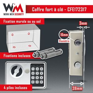 ELEM TECHNIC Coffre-fort de sécurité électronique 2.9 L 17x23x17 cm - Publicité