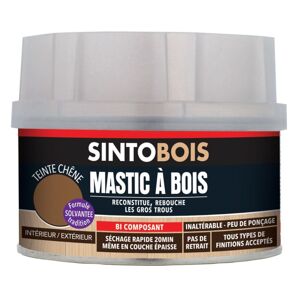 Mastic SINTOBOIS + Tube durcisseur SINTO - Chêne - Boite 170 ml - 33700