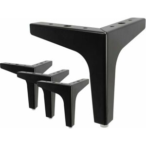 Pied De Meuble?4 Pièces Pieds De Lit, La Vane Pieds De Table En Métal Avec Vis & Protecture De Plancher Pour Diy Meuble Sofa Fauteuil Canapé Chaise 10cm Noirpied De Meuble - Publicité