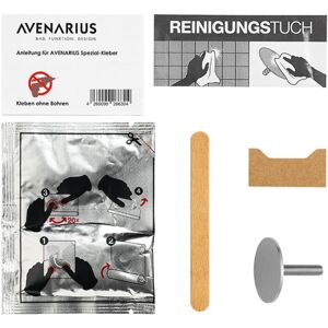 Avenarius Universal Fixation murale ronde + colle spéciale, 9009009000,