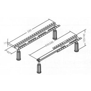 Mauersberger Pieds de baignoires pour petites espaces, 5301000002,