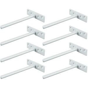 SAYAYO Support Etagère Murale Fixation Flottante Invisible Support en Métal, Tablette Flottante Support Flottant en Bois Dissimulé à Fixation, Blanc Brillant en Acier Inoxydable, 8Pcs, EJY8006W-8P - Publicité