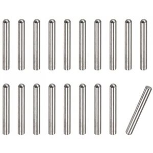 sourcing map 3x20mm Goujons, 20pcs 304 Inox Acier Rond Tête Plat Chanfreiné Terminal Goupille Bois Couchette Lit Étagère Chevilles Support Étagères Jeûne Éléments - Publicité