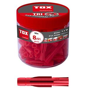 TOX Chevilles universelles Tri 8 x 51 mm Chevilles universelles pour presque tous les matériaux de construction 90 chevilles 010260051 - Publicité