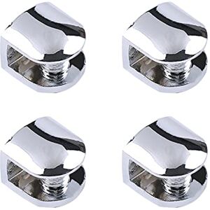 Kiuiom Pince de Support de Verre, Support de Verre Réglable, Support Etagere Verre, 4PCS Support Cloison en Verre Réglable de 7-9 mm d'Épaisseur Fixation Tablette Verre Clips de Verre Pince Miroir - Publicité