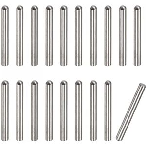 sourcing map 3.5x25mm Goujons, 20pcs 304 Inox Acier Rond Tête Plat Chanfreiné Terminal Goupille Bois Couchette Lit Étagère Chevilles Support Étagères Jeûne Éléments - Publicité