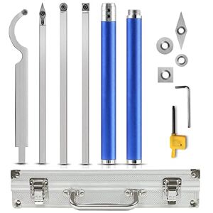 YAOBAO Outils De Tournage, Tours Jeu De 4 Pièces, Ensemble D'outils De Tour À Bois,Outils De Tour Au Carbure,Lames Rond/Carré/Diamant, Burins De Tour Interchangeables,Pour Les Amateurs De Bois - Publicité