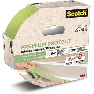 ScotchBlue Scotch Premium Protect Ruban de Masquage, 36 mm x 50 m, Scotch Ruban Adhésif Polyvalent pour Travaux de Peinture et Décoration, Intérieur et Extérieur, 70% PEFC - Publicité