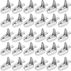 TDDL 30 pcs Goupilles de Support d'Étagère, 3 mm Goupilles d'Étagère Antidérapant Modèle L Chevilles à Etagere Métallique Goupilles Outils de Supports Tablette Armoire Placard Penderie - Publicité