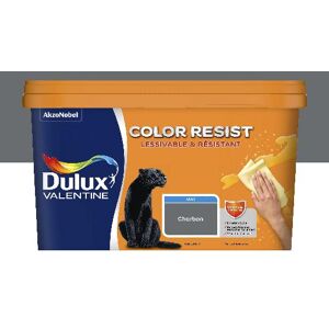 Peinture Dulux Valentine Color Resist - Murs&Boiseries; - Mat Charbon - 2,5L