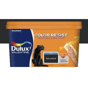 Peinture Dulux Valentine Color Resist - Murs&Boiseries; - Mat Noir Profond - 2,5L