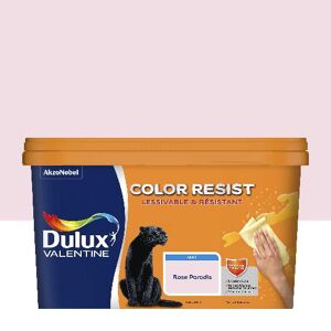 Peinture Dulux Valentine Color Resist - Murs&Boiseries; - Mat Rose Paradis - 2,5L